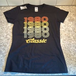 NWT 1980 Classic ♡ Retro Style 100% Cotton Tee Shirt